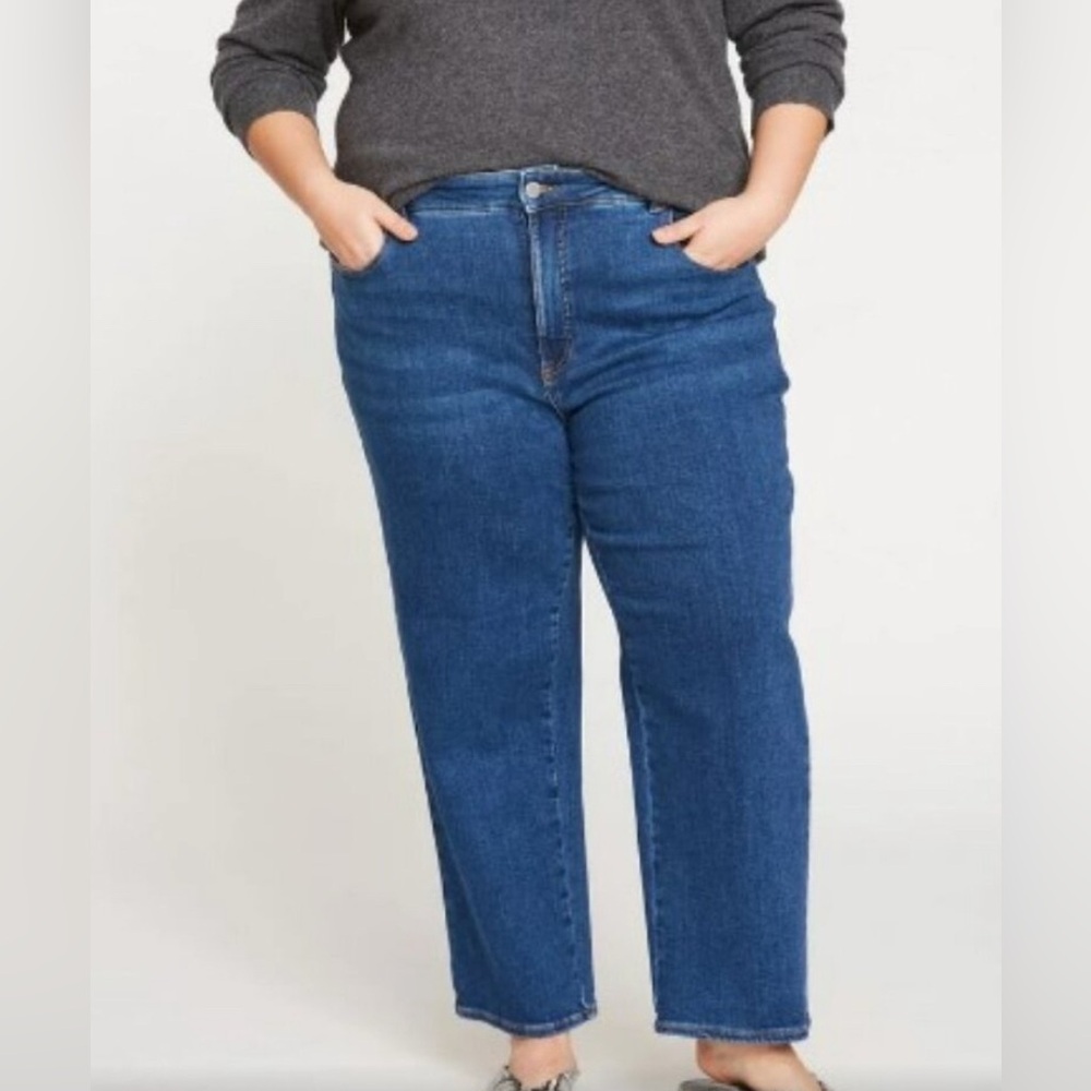 Universal Standard straight leg dark wash jeans - VGUC